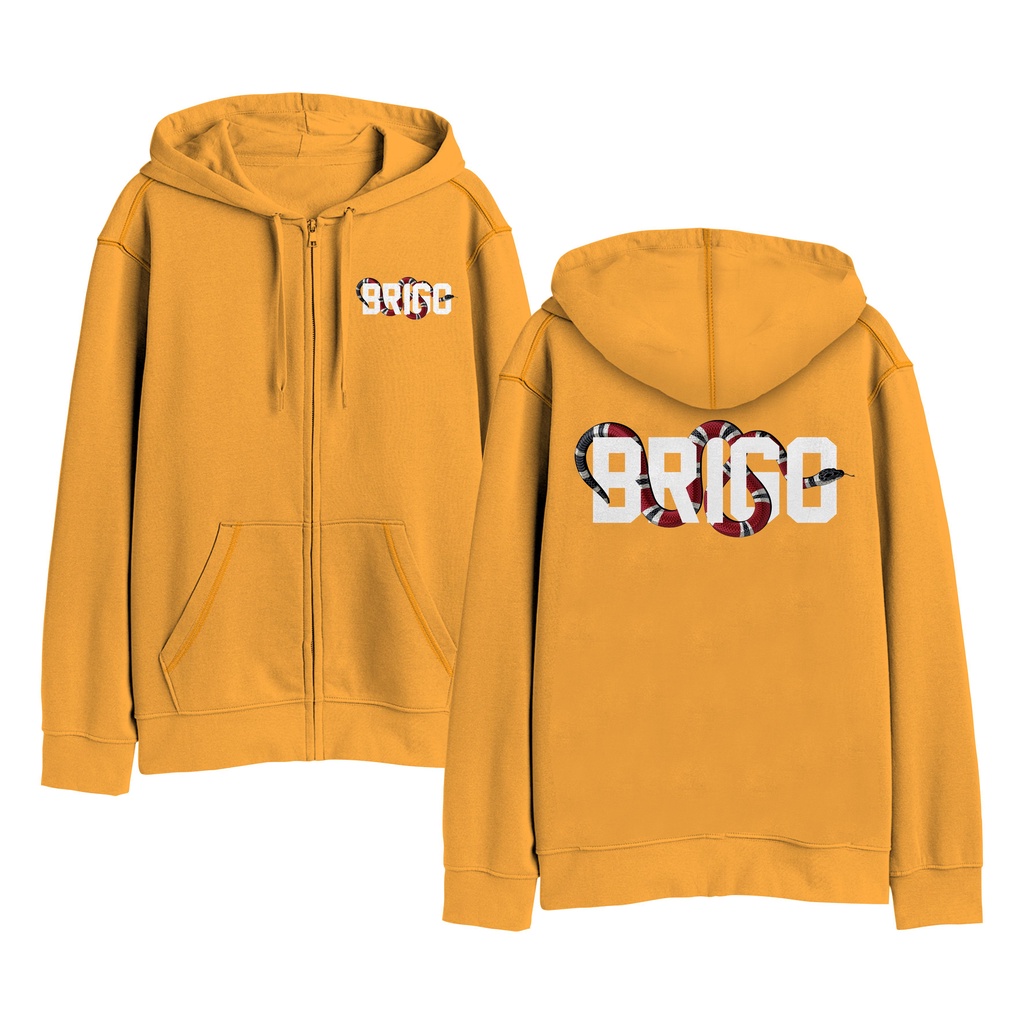 BRIGO Zipper Jumper Hoodie SNAKE II Sweater Hoodie Resleting BRIGO SNAKE Sablon DTF Fleece Cotton IIM-XXL (Pria &amp; Wanita) Free stiker&amp;Gantungan Kunci