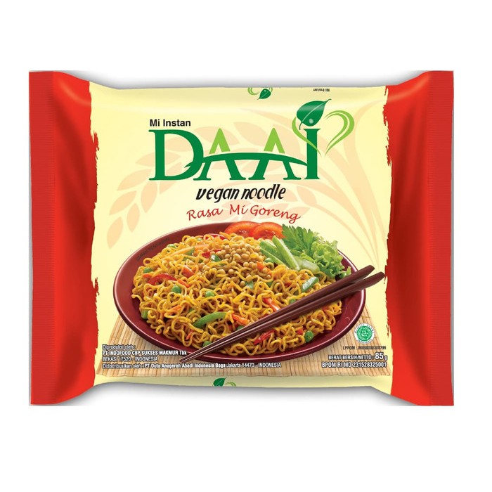 [HALAL] DAAI Mie Vegan Rasa Mi GORENG Noodle 85gr Vegetarian Mi Vege