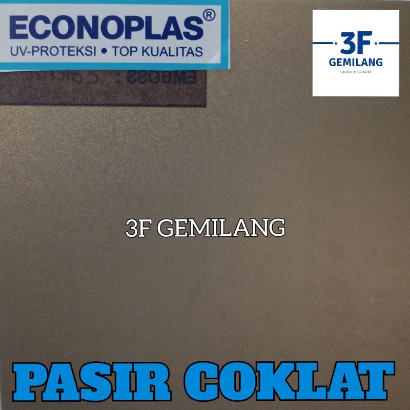 Fiber Plastik Penutup Pagar Rumah Embozz ECONOPLAS PASIR Meteran