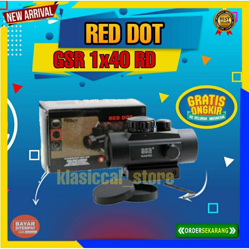 RED DOT SCOPE GSR 1x40 RD PASER MANIA TEROPONG LASER
