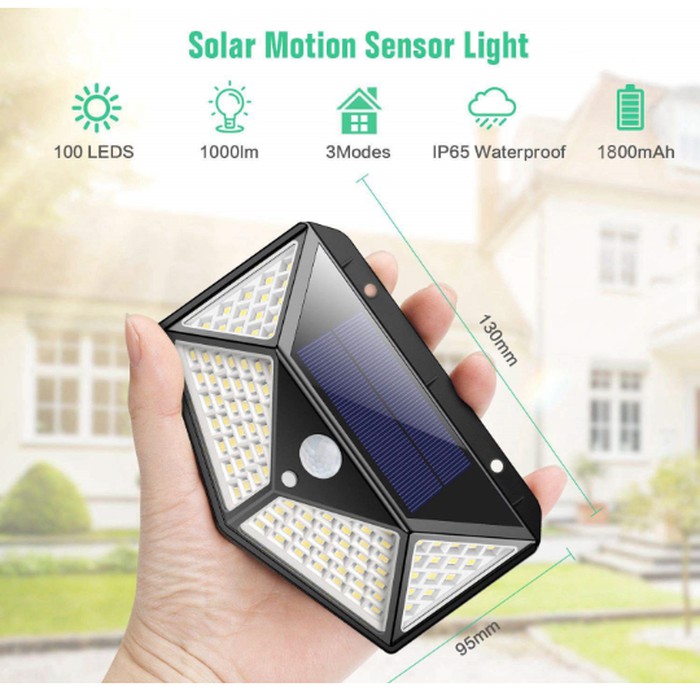 Solar Interaction Wall Lamp 100 LED- Lampu Dinding Taman Solar 100 LED versi 2