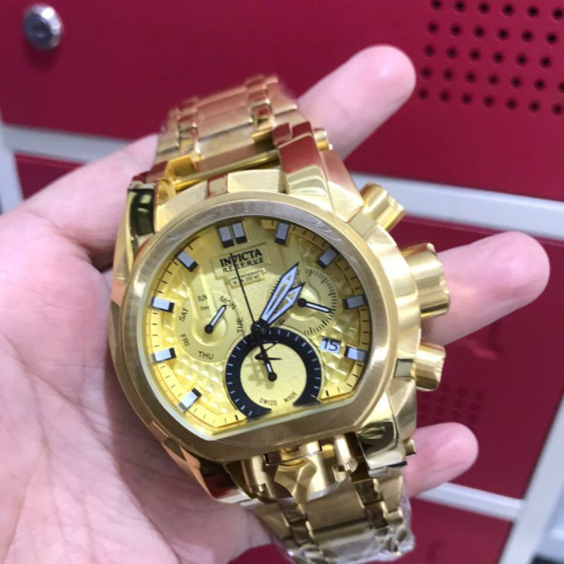 BEST SELLER JAM TANGAN PRIA JAM INVICTA RESERVE GOLD SUPER PREMIUM