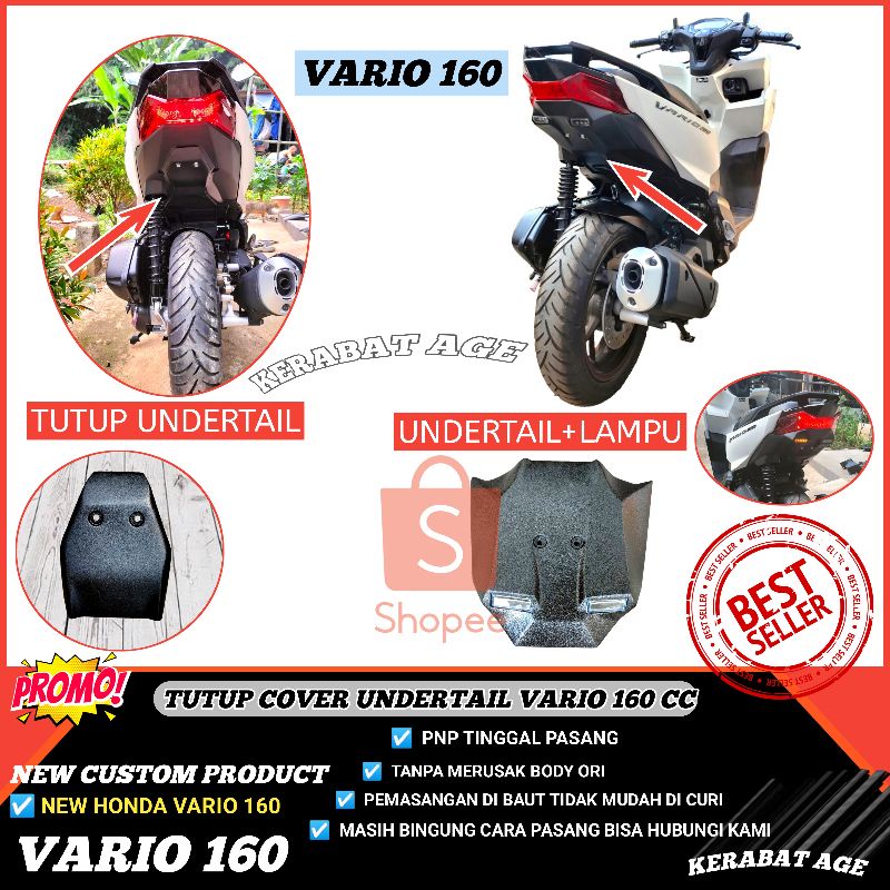 Cover Tutup Undertail Vario 160 125 150 Led New Aksesoris Custom