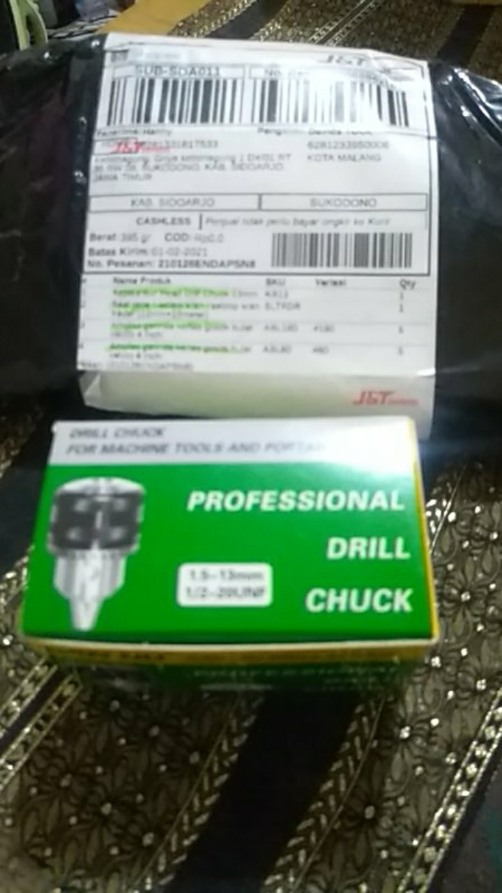 Kepala Bor Head Drill Chuck 13mm