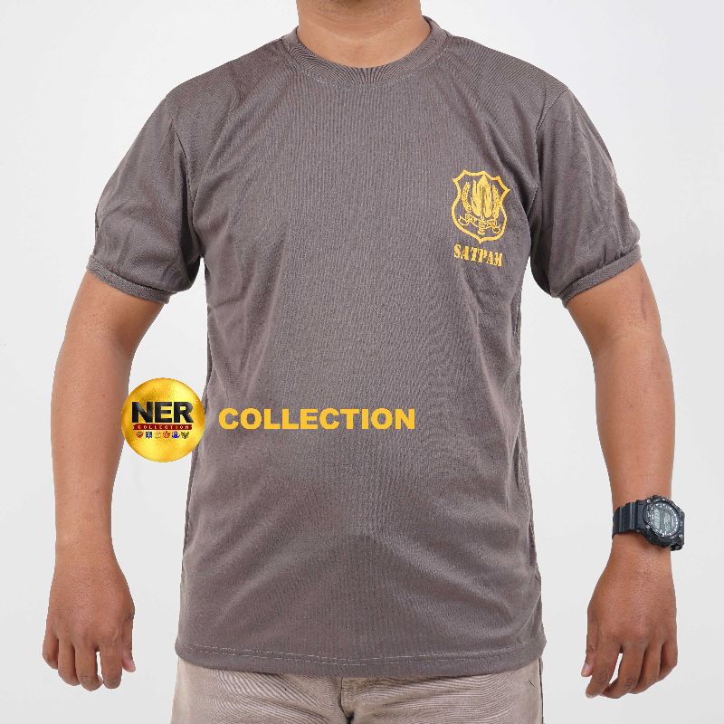 kaos satpam terbaru/kaos satpam/kaos satpam coklat