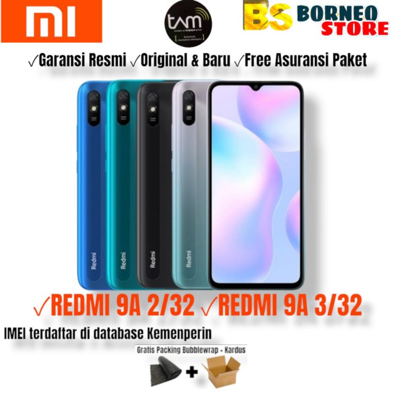 XIAOMI REDMI 9A 2/32GB - XIAOMI REDMI 9A 3/32GB - GARANSI RESMI