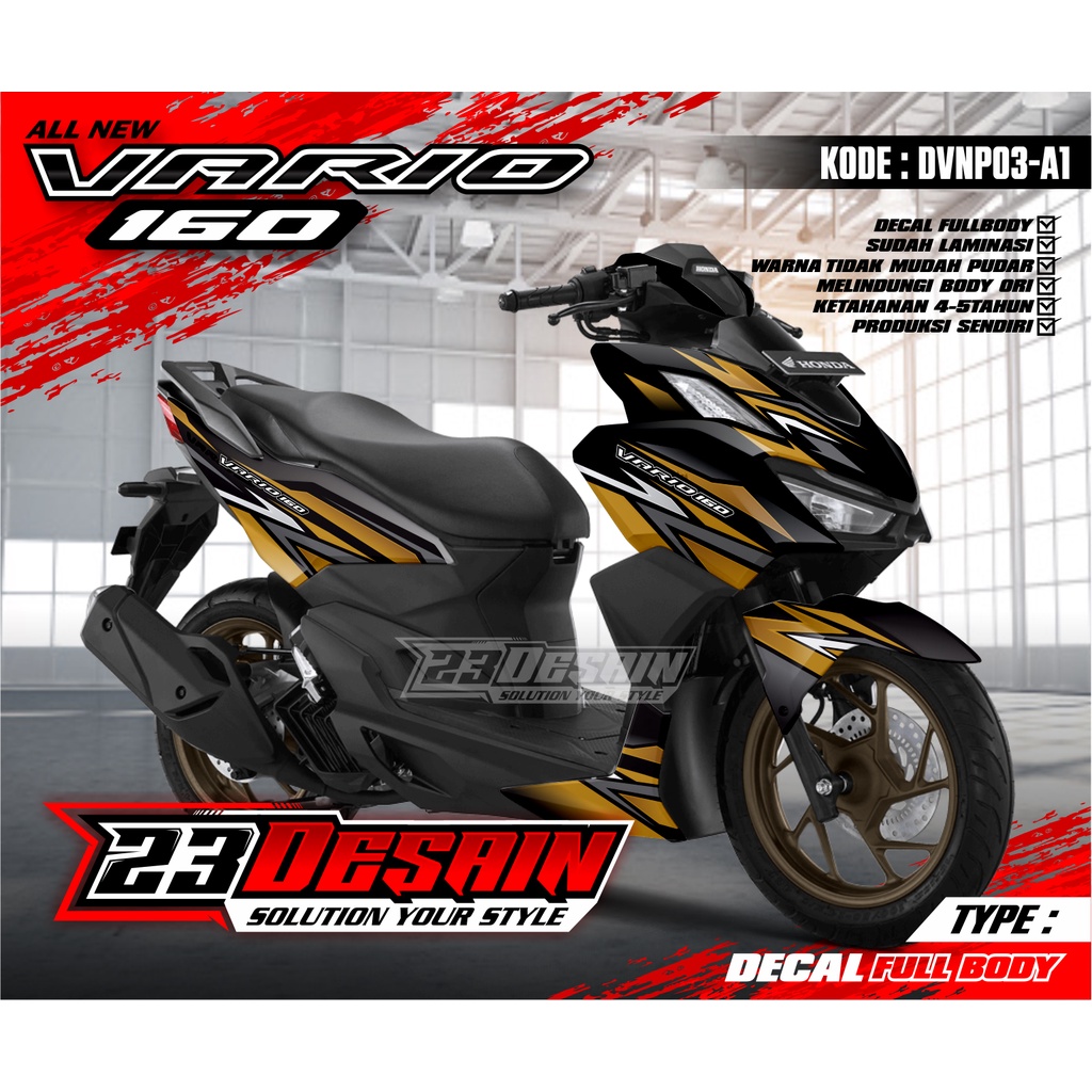 Decal vario new 160 2022 stiker striping vario 160 stiker fullbody honda vario 160 stiker decal hond