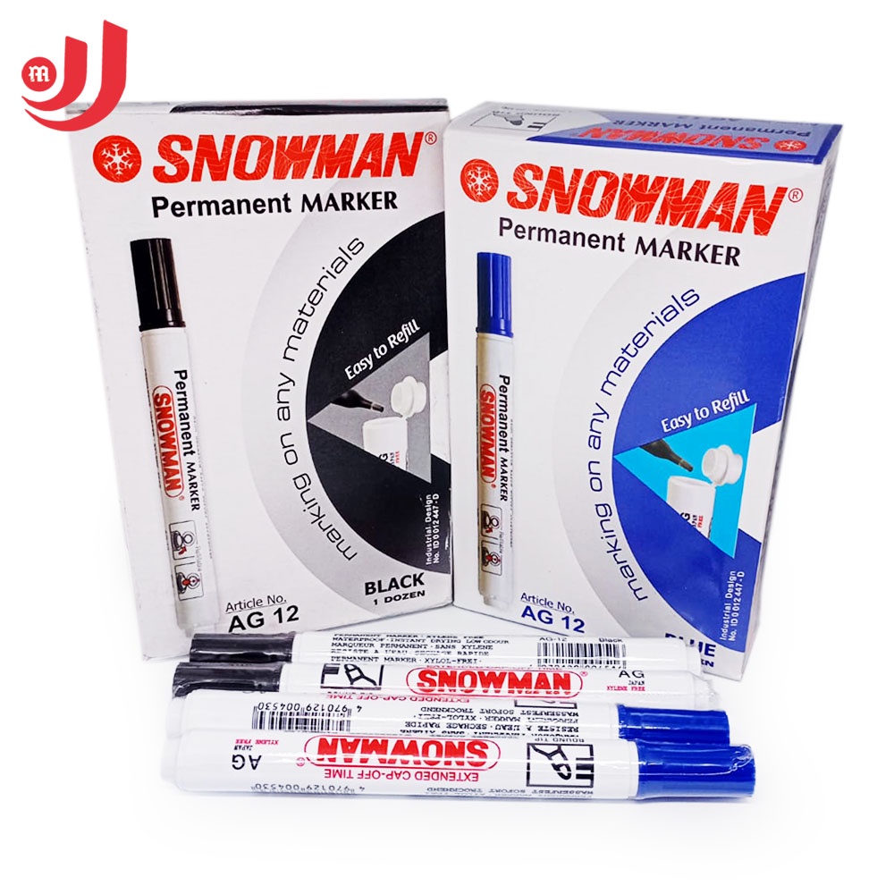 

Spidol SNOWMAN Permanen AG 12 (Permanent Marker)