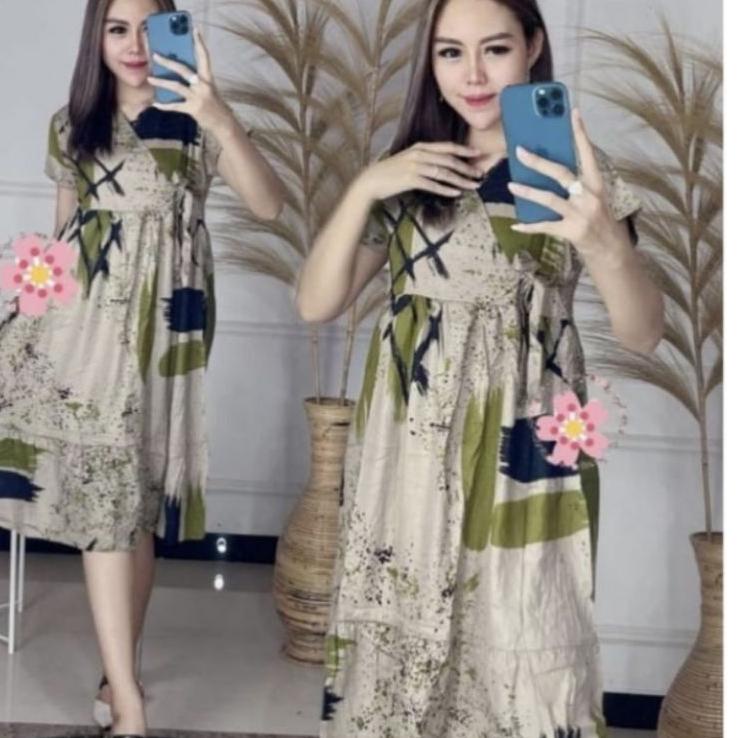 Harga Bersahabat.. DASTER KIMONO RUFFLE || DRESS KIMONO || DASTER KIMONO LD 110 || DASTER KEKINIAN M