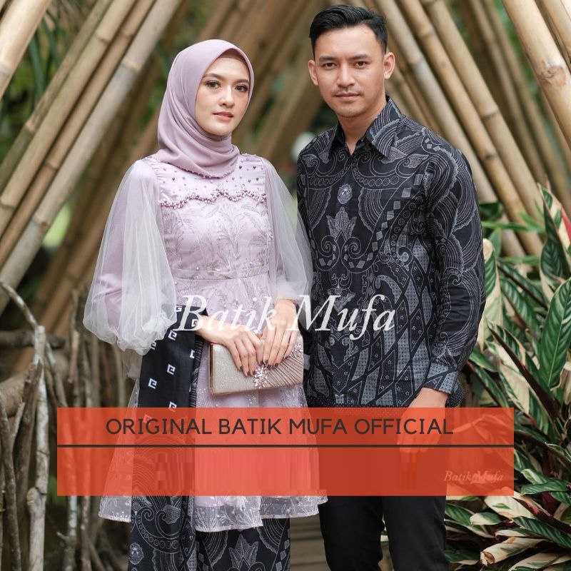 Batik couple kebaya LUNA Tunik Lilac KEBAYA MODERN Kebaya untuk acara lamaran wisuda mufa batik