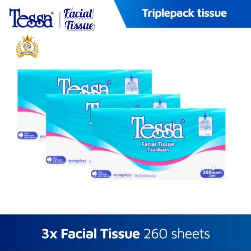 Triplle - Tissue Tessa Facial 260 sheet x 3 Pack