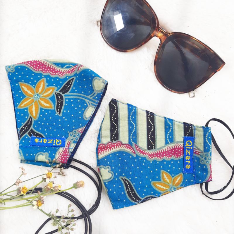 masker Premium kain batik solo headloop stopper