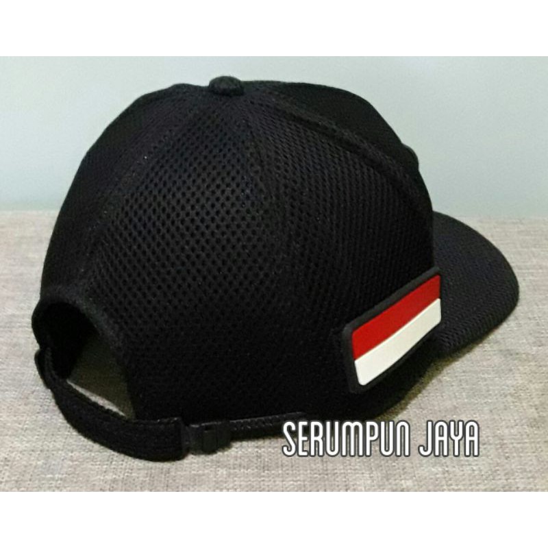 TOPI SATPOL PP - TOPI POL PP JARING 3PATCH DOUBLE MESH VELCRO