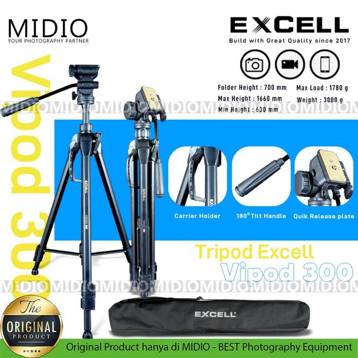 Tripod Excell Vipod 300 video tripod fluidhead DSLR Camera Handycam Best Seller