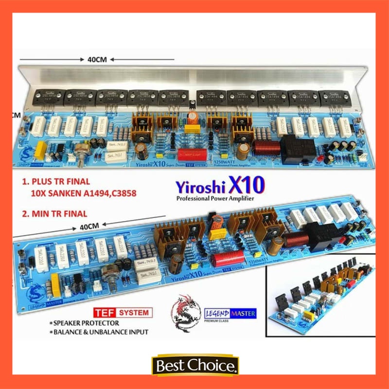 KIT POWER YIROSHI X10 1250W POWER AMPLIFIER X 10 TR SANKEN ASLI-LEGEND