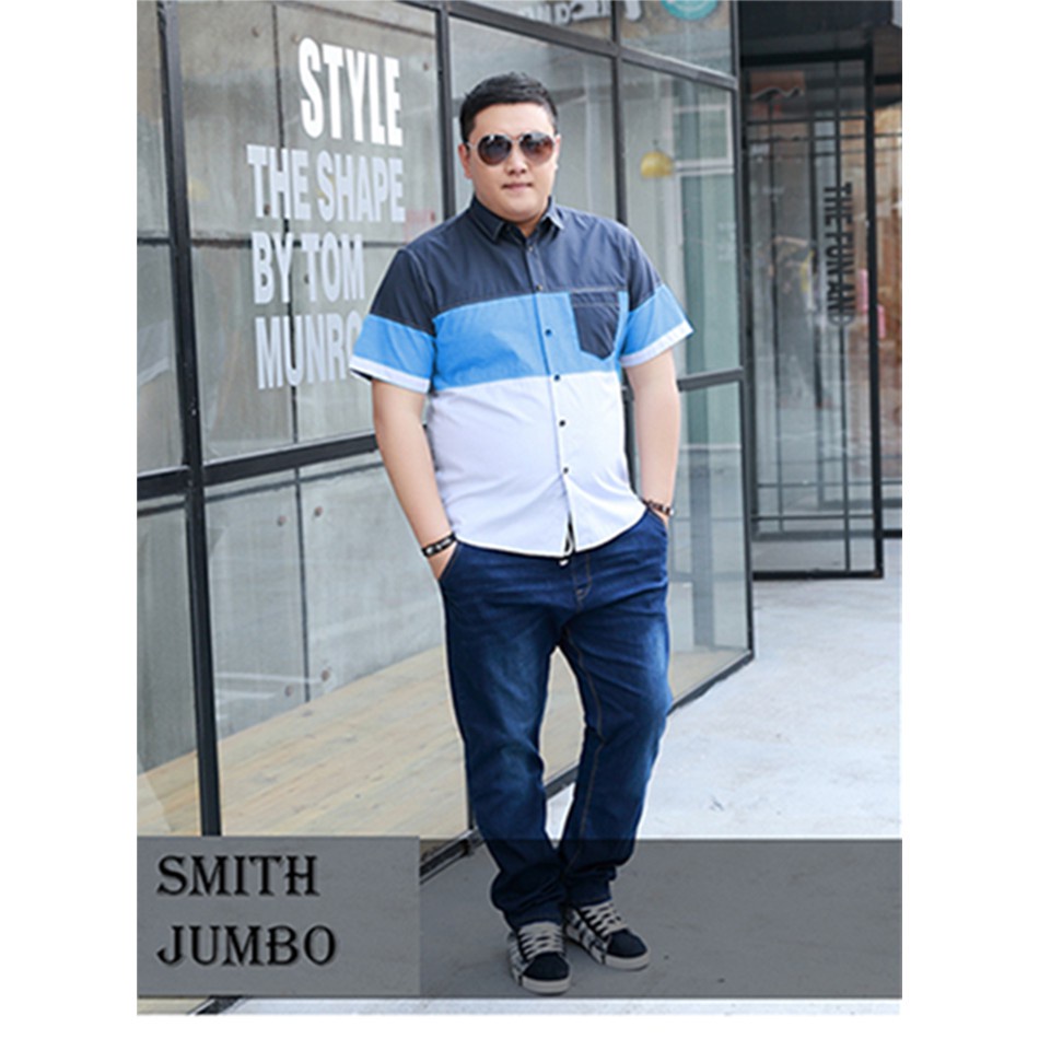 FORTGLASS SMITH PENDEK JUMBO KEMEJA LENGAN PANJANG FORMAL KASUAL UKURAN BESAR TRIA SIZE XXL/XXXL