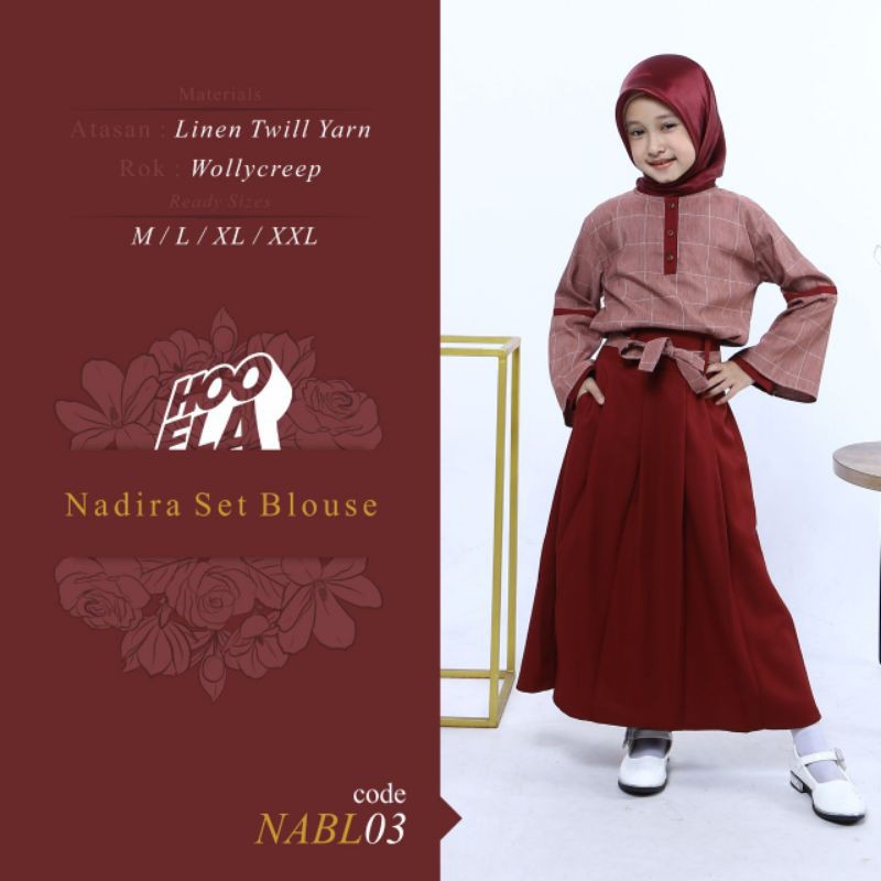 gamis anak Hoo Fla nadira set blouse