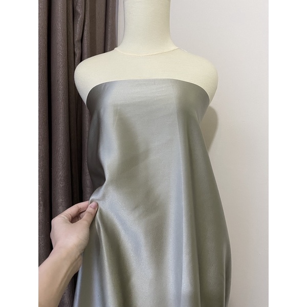 Kain Satin Maxmara Original Warna Sage Green