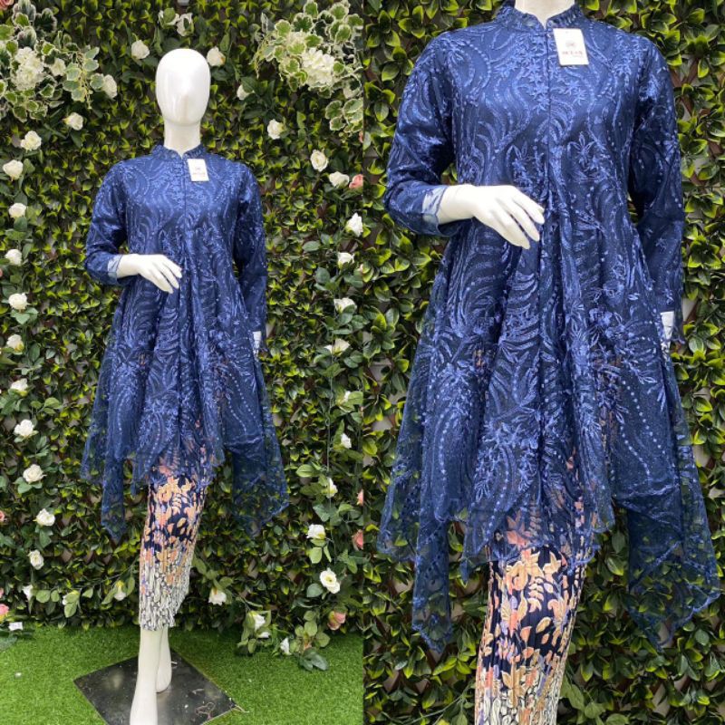 Kebaya Wisuda / Kebaya Brukat / Kebaya Modern / Kebaya Pesta / Kebaya / Kebaya Mewah / Kebaya Busui-Navy