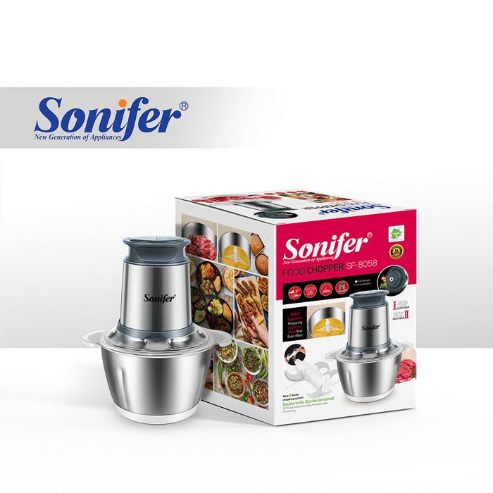 Sonifer SF-8058 SF8058 Food Chopper Blender Makanan Wadah Stainless