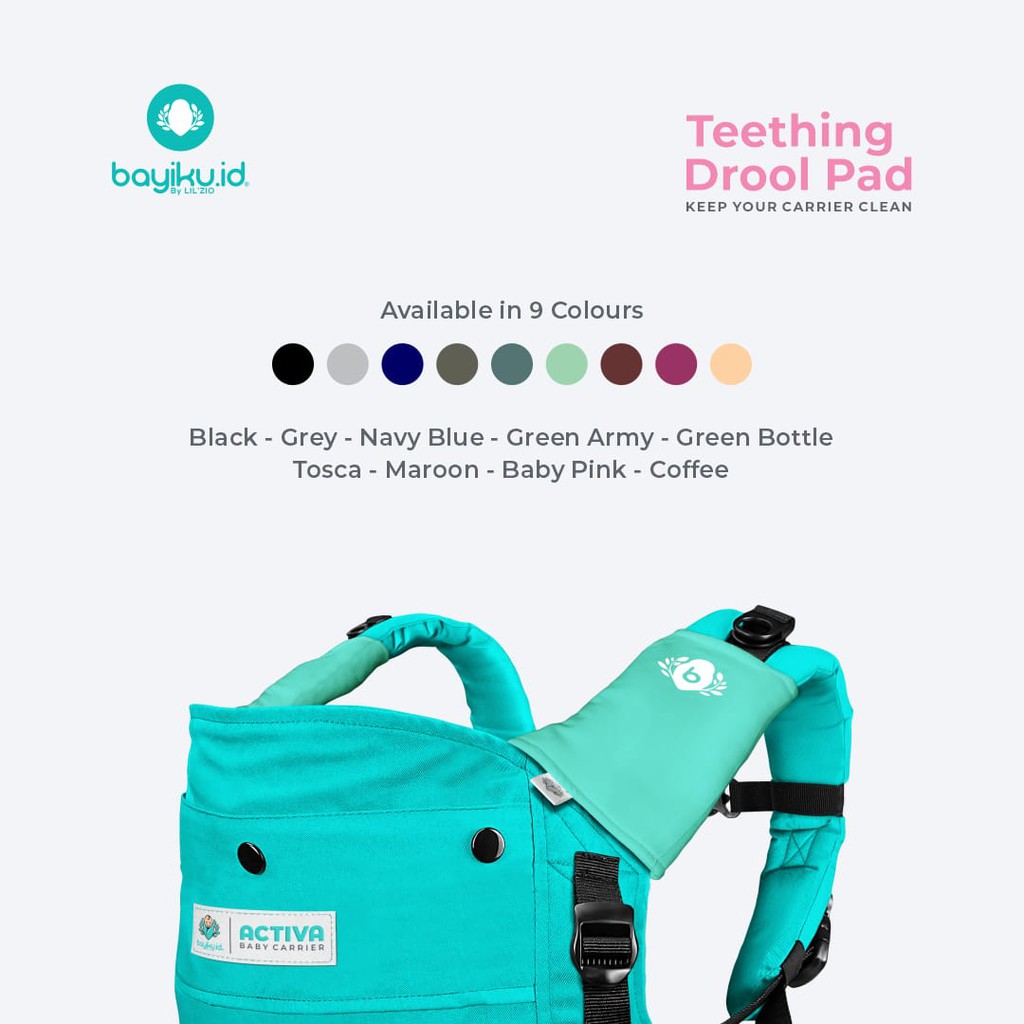 Teething Drool Pad Activa Untuk Gendongan Bayi Bayiku id