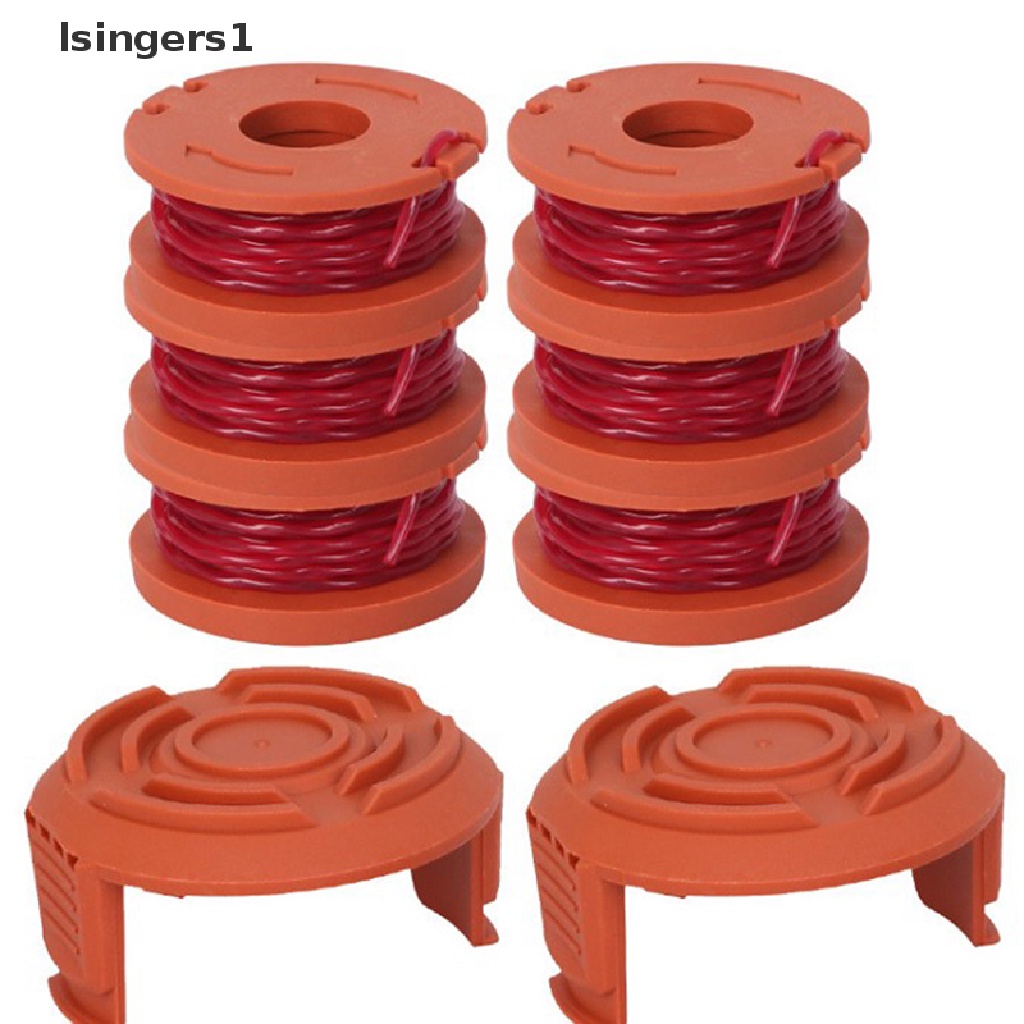 (lsingers1) Worx Trimmer Spool Line (6) WA0004 Spool Cap Cover WA6531 (2) 8 Pak