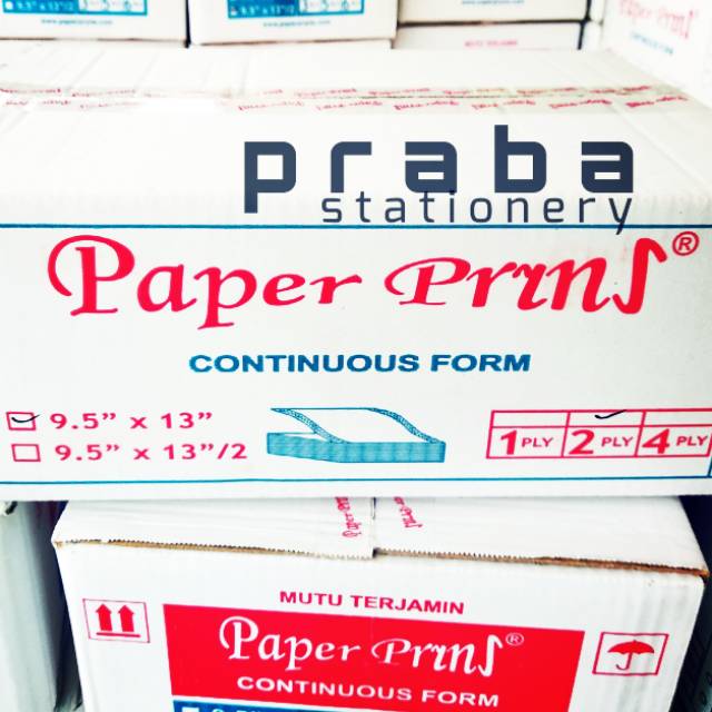 

Continuous Form 9.5 x 13 - 2 Ply Full By Paperpryns