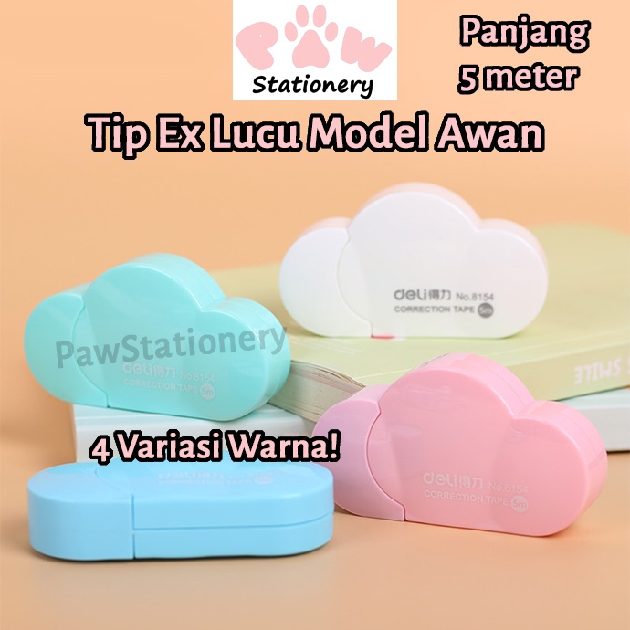 Tip Ex Kecil Model Awan Tip Ex Lucu Tip Ex Imut Tipeks Kecil Tipeks Lucu Cute Correction Tape