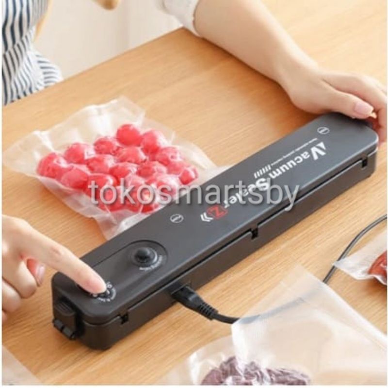 Vacum Sealer Fresh Makanan Food Packing Machine/ Mesin Vacuum Sealer Hitam