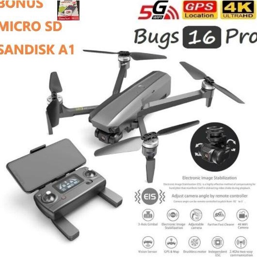 [ Promo ] Mjx B16 Pro Bugs 16 Pro Drone Gps 4K 5G Eis Camera 3-Axis Gimbal - Drone Kamera Dan Akseso
