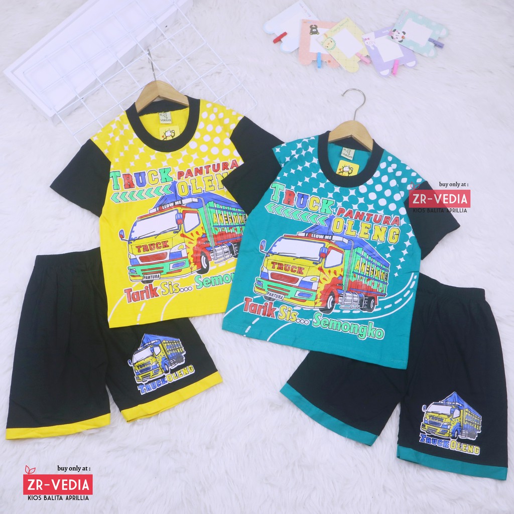 Set Anak Cakka uk 9-10 Tahun / Celana Baju Anak Kaos Karakter Pendek Laki Cowok Lucu Lengan Setelan