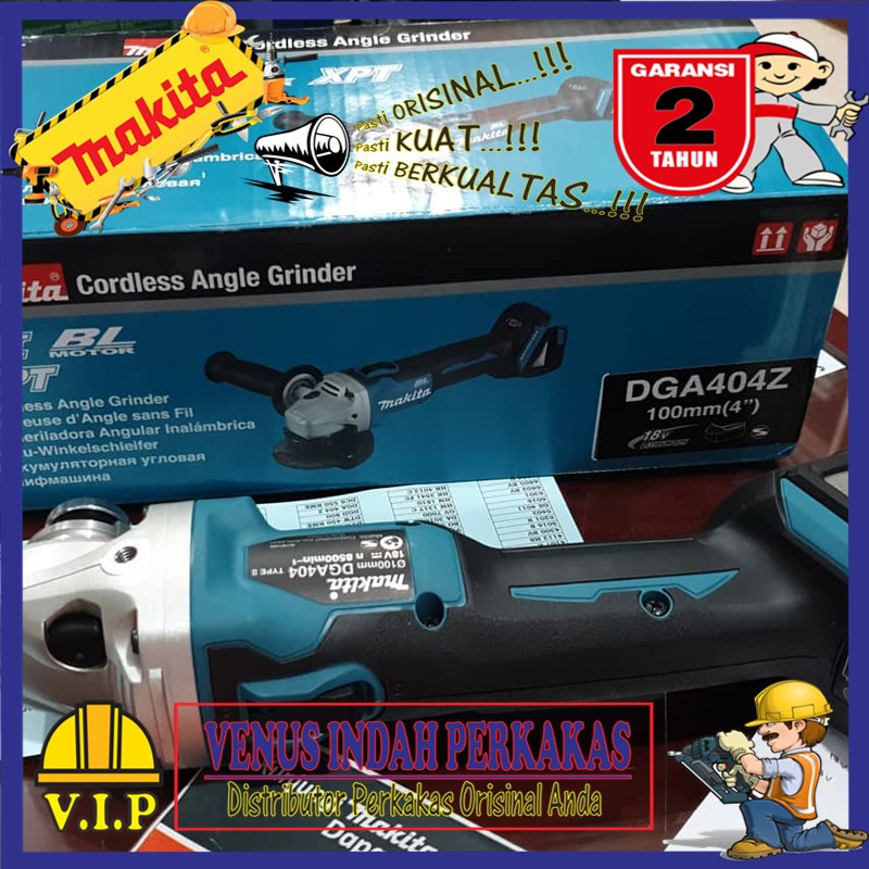 PROMO SALE    MESIN GERINDA TANGAN ANGLE GRINDER ALAT PERTUKANGAN MAKITA DGA404Z UNIT ONLY ORIGINAL