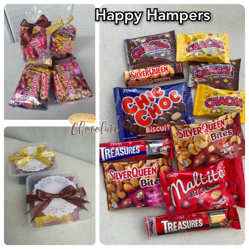 

Happy Hampers coklat kemasan Silverqueen Treasure Maltitos Chichoc Hadiah coklat