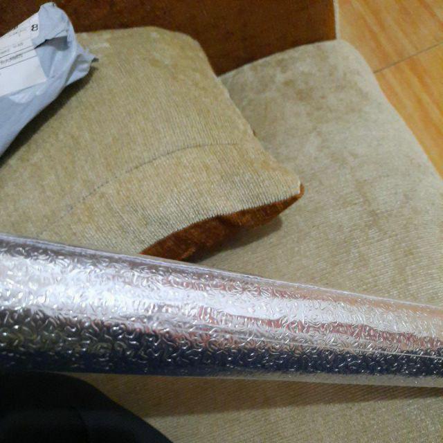 ? Hws Stiker Dinding Anti Air / Minyak Removable Bahan Aluminium Foil Untuk Dapur