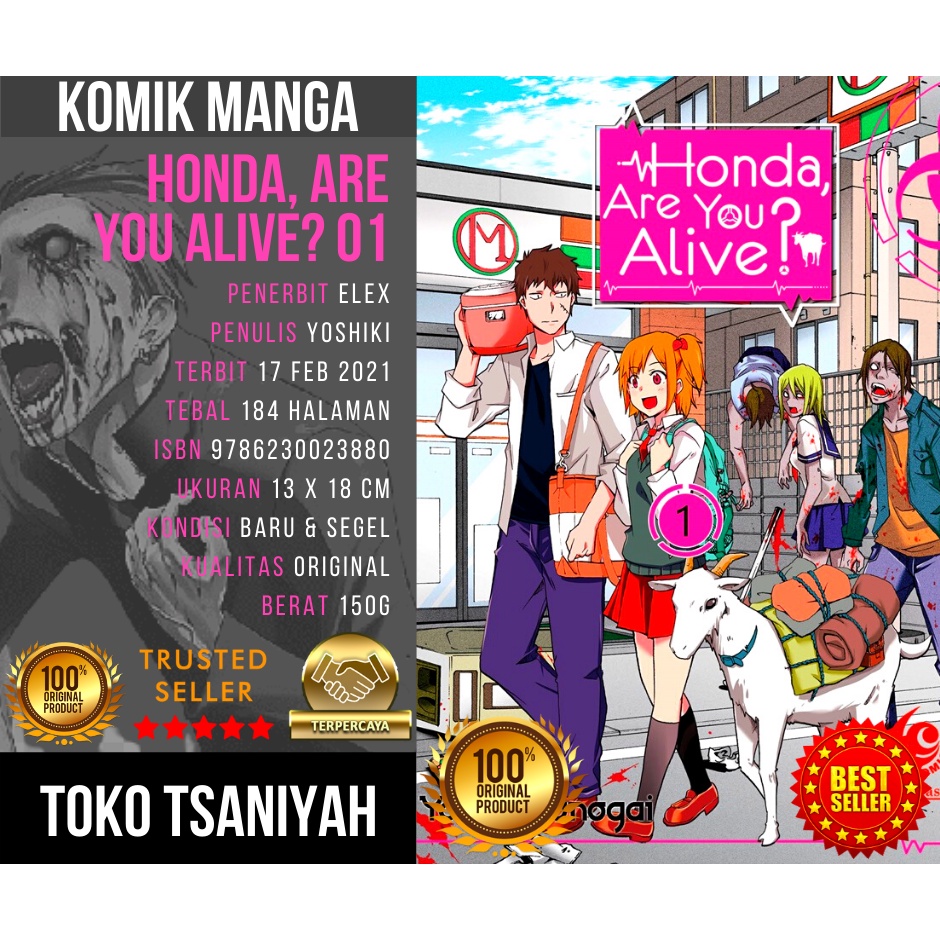 Komik Honda Are You Alive 1 Honda, Are You Alive? 01 Yoshiki Tonogai Manga Anime Manhwa Komedi