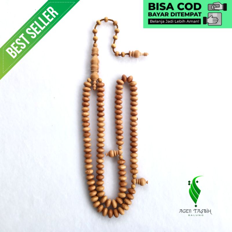 Tasbih Kayu Cendana Kraton Asli Motif Pipih Kualitas Super!!!