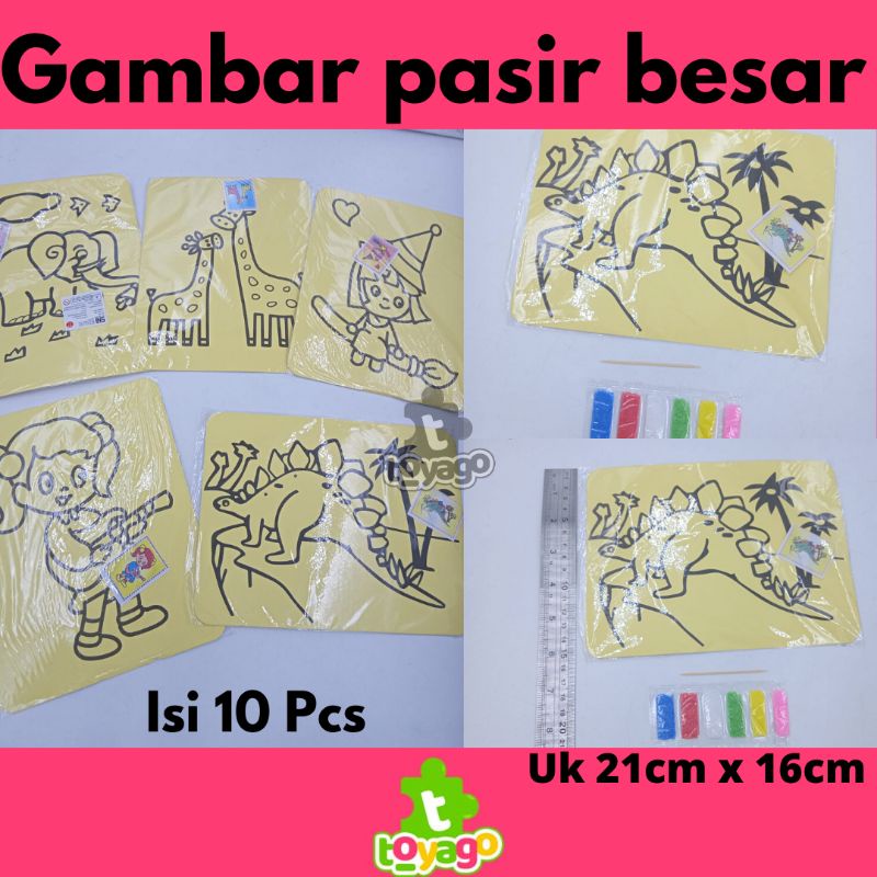 Mewarnai Gambar Pasir Besar 10 pcs grosir murah