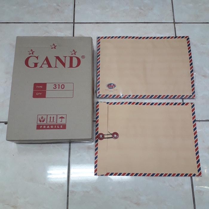 

Nikmati Amplop Tali Airmail Merk Gand 310 Isi 50 Ukuran Folio ( 250 X 350 ) Berkualitas