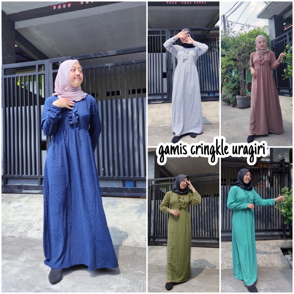 Gamis Import Crinkle Uragiri /Fashion muslim