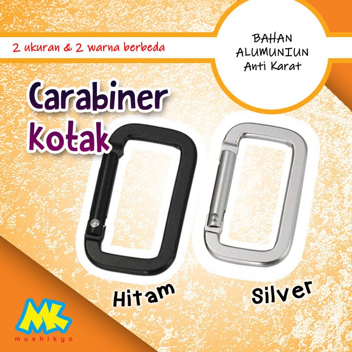 gantungan karabiner KOTAK / pengait carabiner keychain