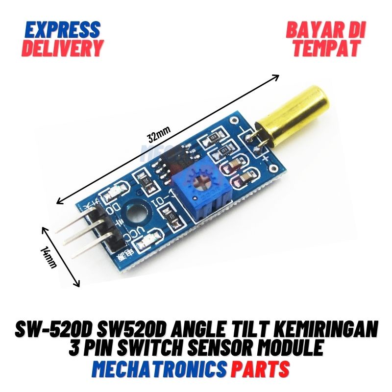 SW 520D SW520D ANGLE TILT KEMIRINGAN 3 PIN SWITCH SENSOR MODULE
