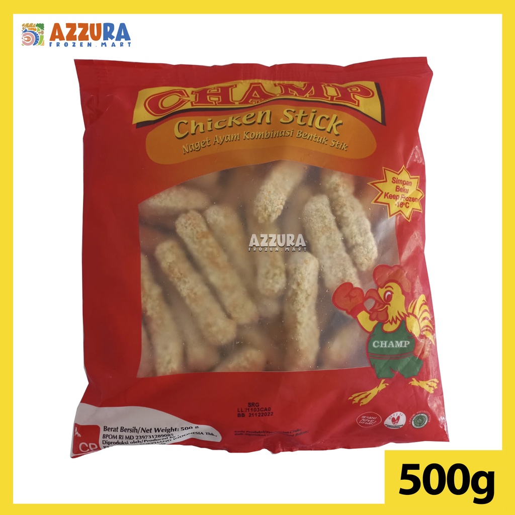 

Champ Chicken Nugget Kombinasi Naget Ayam Bentuk Stick 500g