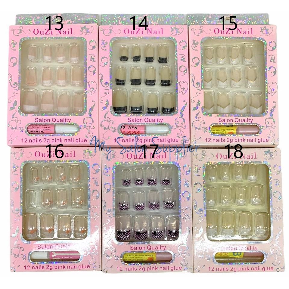 Kuku Palsu Nail Art Berlian + Lem Kuku Palsu 2g