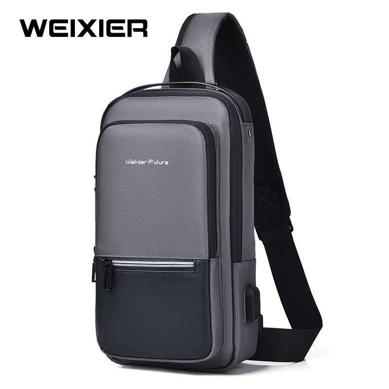 WEIXIER X303 Tas Selempang Pria Shoulder Bag USB Port Anti Maling WK-SBY