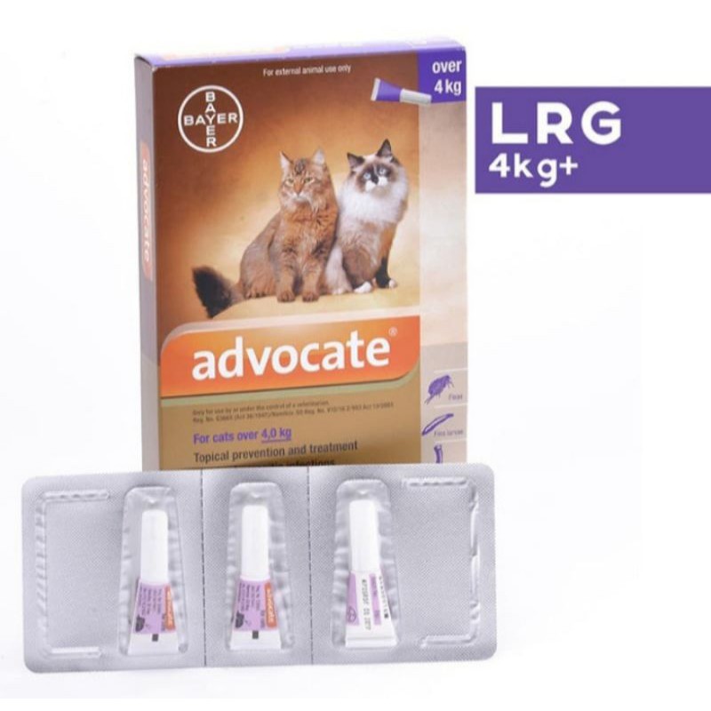 (1tube) Advocate cat 4 - 8 kg - obat tetes kutu kucing