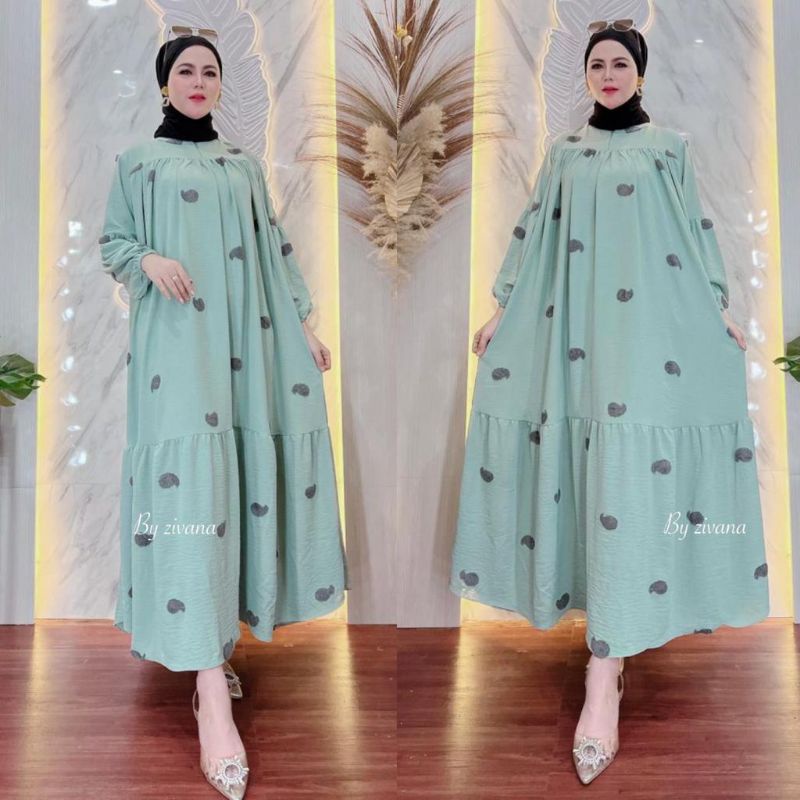 Gamis JUMBO 3D Crincle AirFlow - Nerita Dress  //JF1602