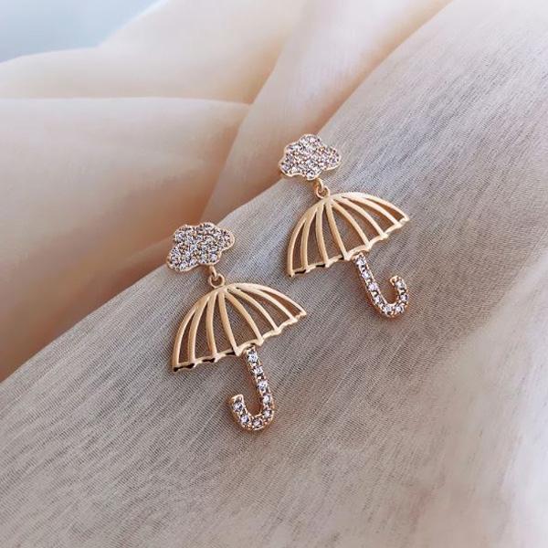 anting bentuk payung diamond umbrella earrings(3E1) jan209