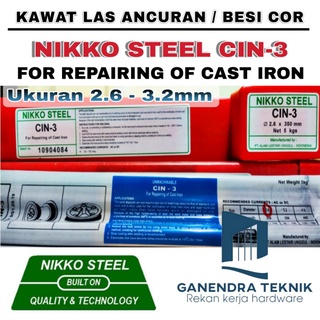 Jual Kawat Las Ancuran Besi Cor Nikko Steel CIN-3 2,6mm 1kg | Shopee ...