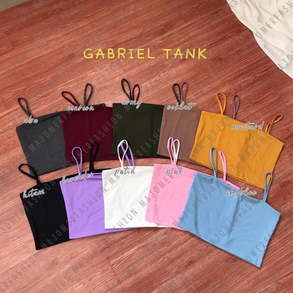 MAJOMER ® | GABRIEL TANK TOP - CROP TOP KOREA ATASAN WANITA-1