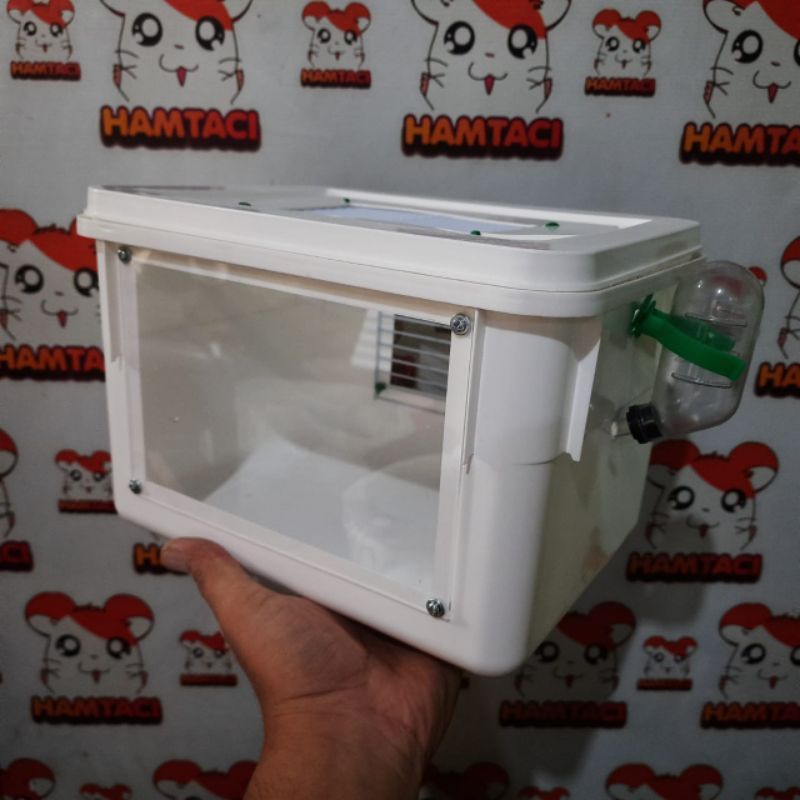 PAKET KANDANG HAMSTER KOTAK AKRILIK LENGKAP BY HAMTACI